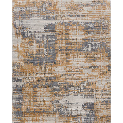 Lucknow Rug - 534690 by Surya in ochre, slate gray, ivory. Made from viscose, wool in a unique style.