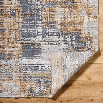 Lucknow Rug - 534690 by Surya in prairie dust, ash, dark grey. Made from viscose, wool in a unique style.