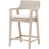 Pure White Synthetic Wicker, Gray Teak, Performance White Speckle