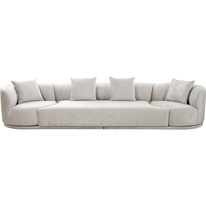 Cielo 4 Piece Living Room Set by Pasargad Home in warm grey. Made from polyester fabric in a modern style.