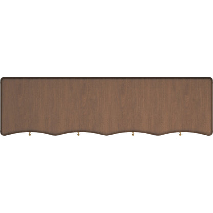 Harbor Sofa Table by A.R.T. Furniture in deep woods. Made from rubber wood solid, prima vera quarter cut, light figure veneer in a traditional style.
