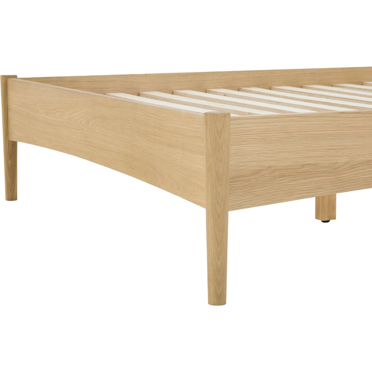 003 SI-2325108 | Closeup | Lumina Queen Bed by LH Imports in beige and natural. Made from oak wood legs, 100% natural paper rope, mdf oak veneer in a transitional style.
