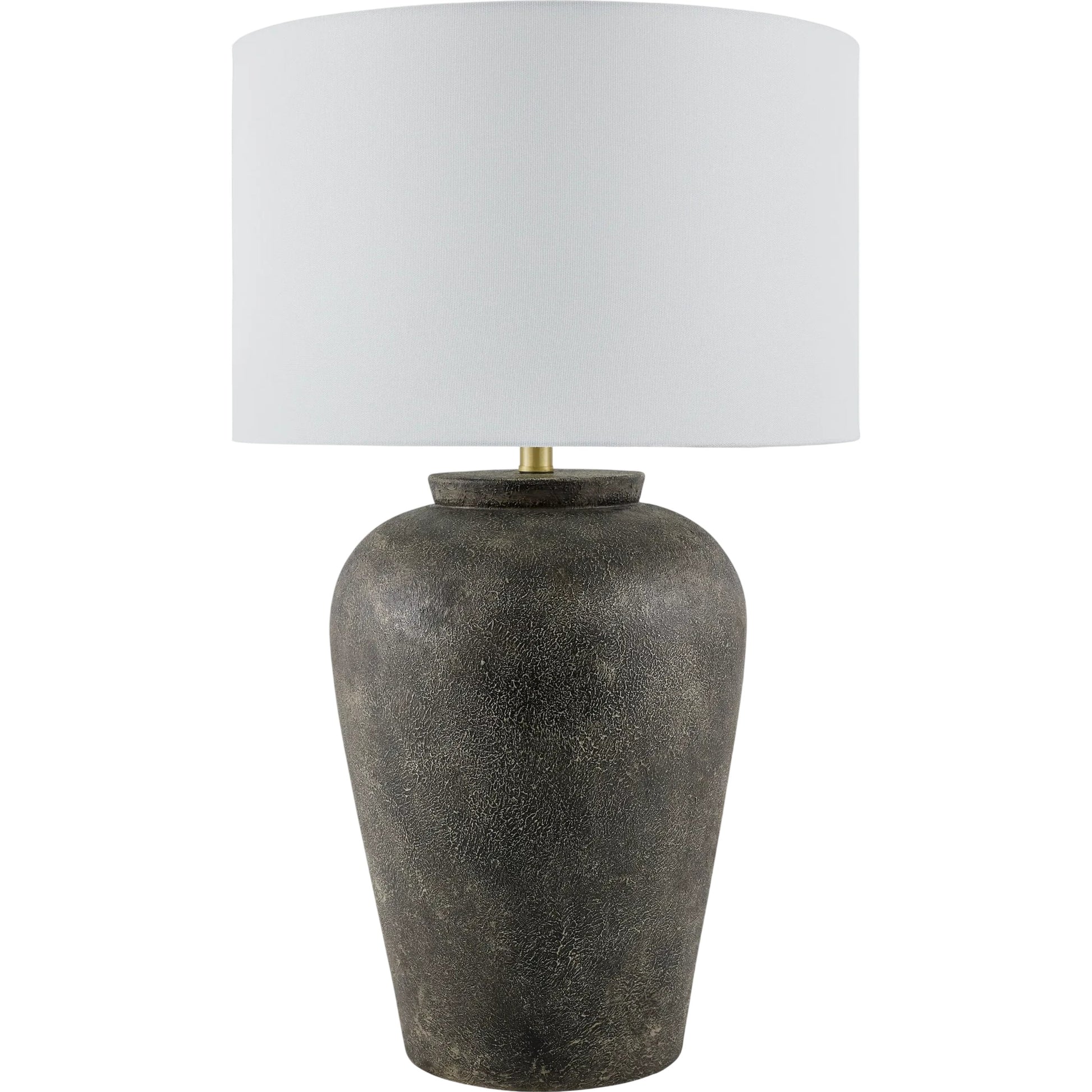 Lucero Accent Table Lamp by Surya. Made from ceramic, iron, linen, polyester in a unique style.