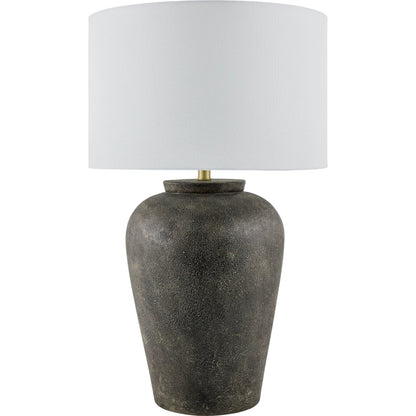 Lucero Accent Table Lamp by Surya. Made from ceramic, iron, linen, polyester in a unique style.