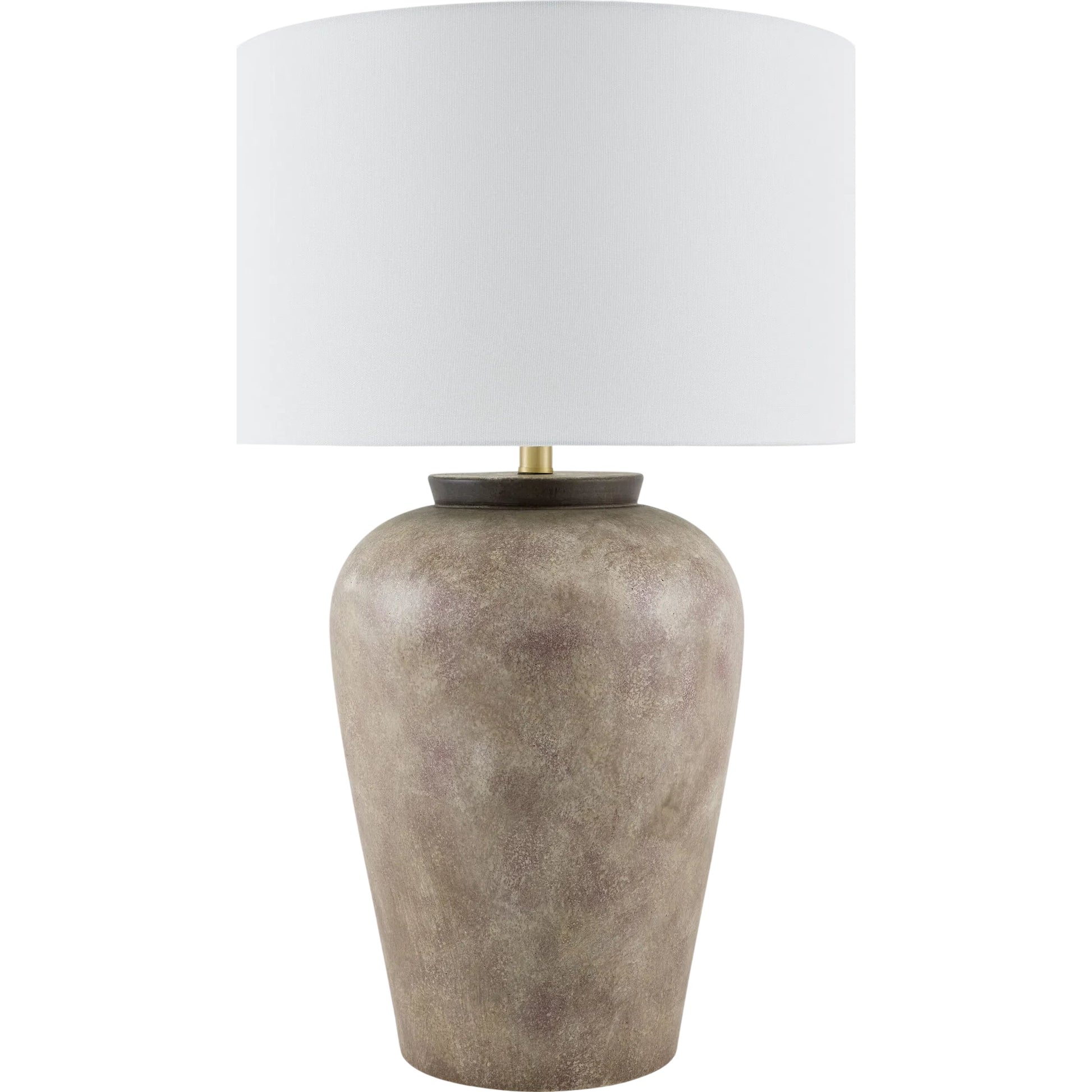 Lucero Accent Table Lamp by Surya. Made from ceramic, iron, linen, polyester in a unique style.