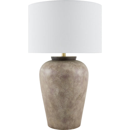 Lucero Accent Table Lamp by Surya. Made from ceramic, iron, linen, polyester in a unique style.
