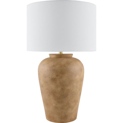 Lucero Accent Table Lamp by Surya. Made from ceramic, iron, linen, polyester in a unique style.
