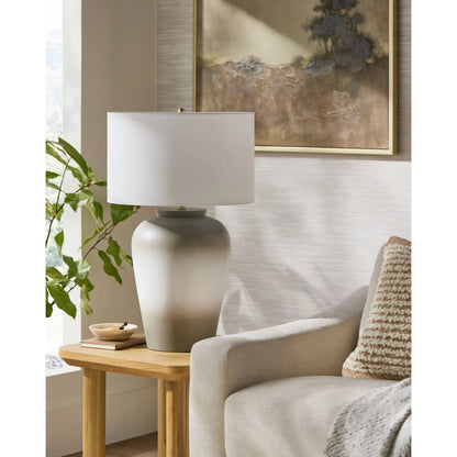 Lucero Accent Table Lamp by Surya. Made from ceramic, iron, linen, polyester in a unique style.