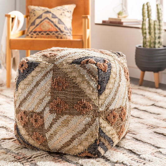 Luanda - 30029 by Surya in dark brown, light beige. Made from 70% jute, 20% wool, 10% cotton, 100% polybeads, 100% cotton in a eclectic & global style.