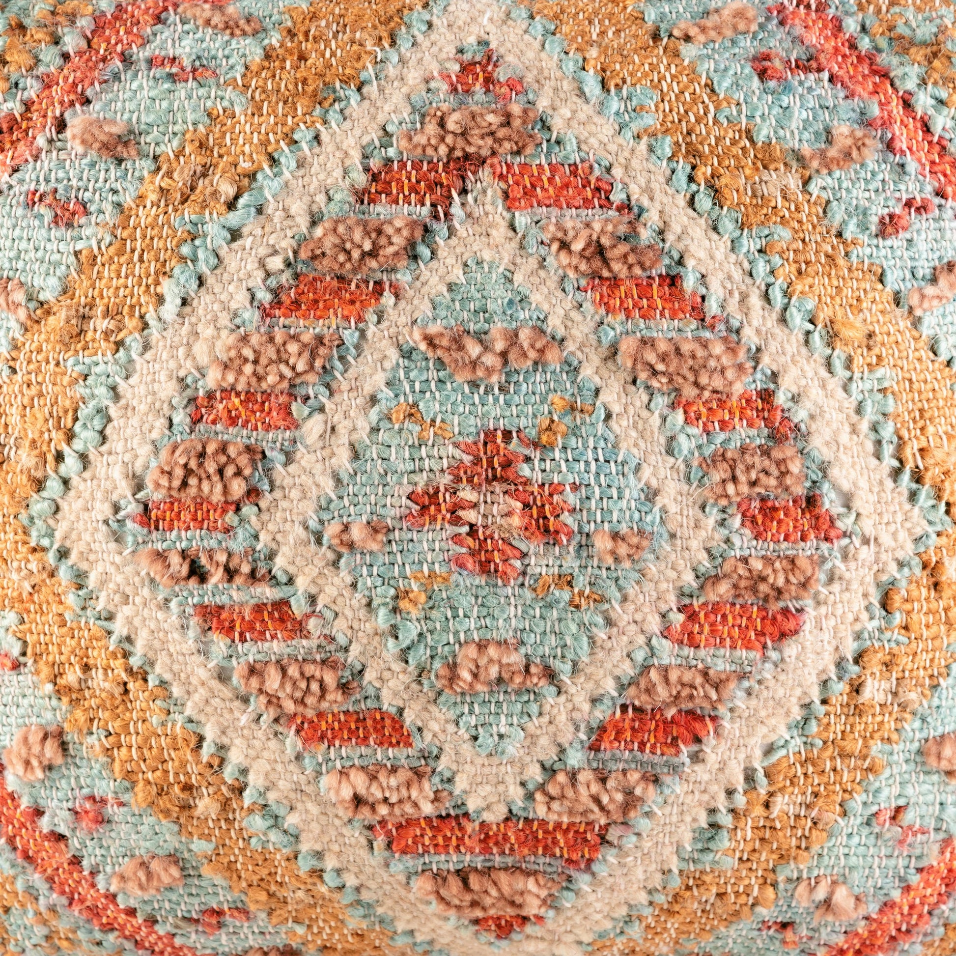 Luanda - 34065 by Surya in aqua, light beige. Made from 70% jute, 20% wool, 10% cotton, 100% polybeads, 100% cotton in a eclectic & global style.