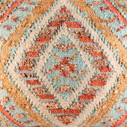 Luanda - 34065 by Surya in aqua, light beige. Made from 70% jute, 20% wool, 10% cotton, 100% polybeads, 100% cotton in a eclectic & global style.