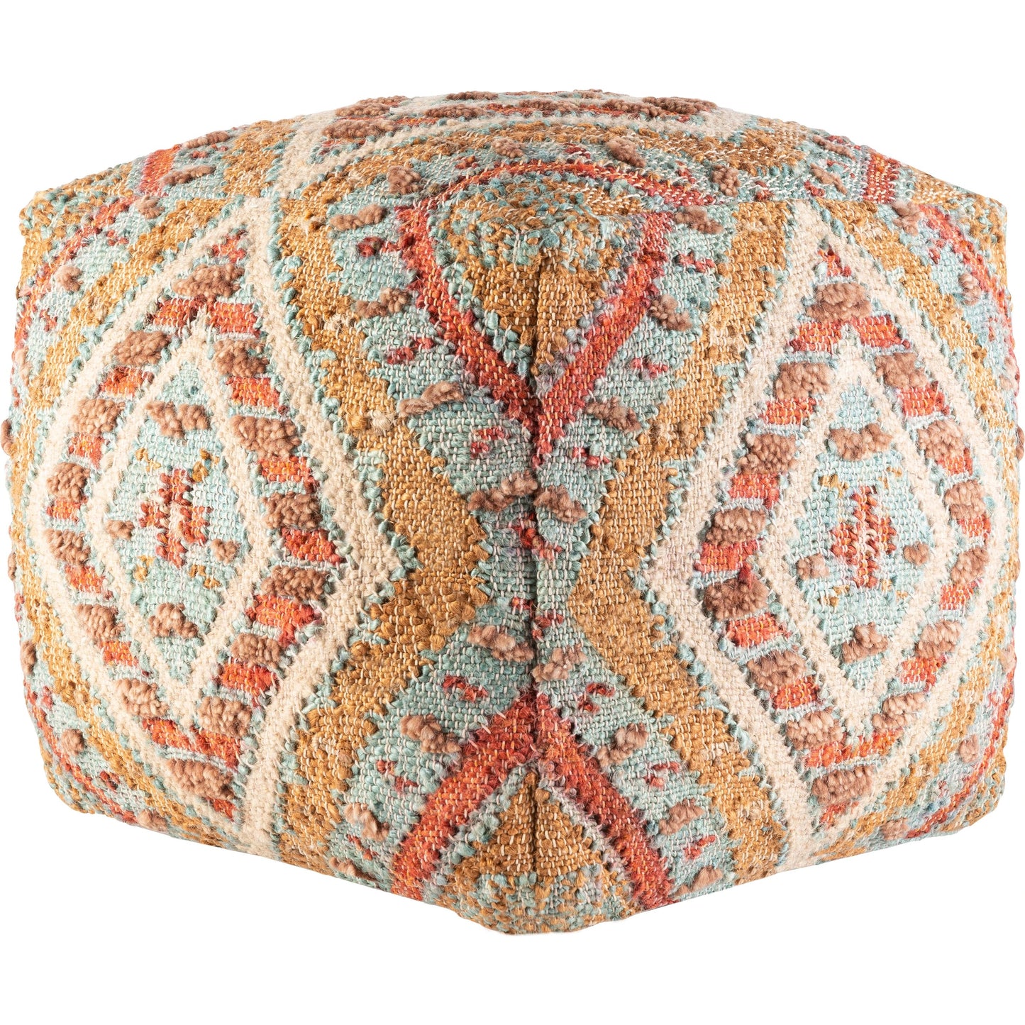 002 SI-1885402 | Additional Silo | Luanda - 34065 by Surya in aqua, light beige. Made from 70% jute, 20% wool, 10% cotton, 100% polybeads, 100% cotton in a eclectic & global style.