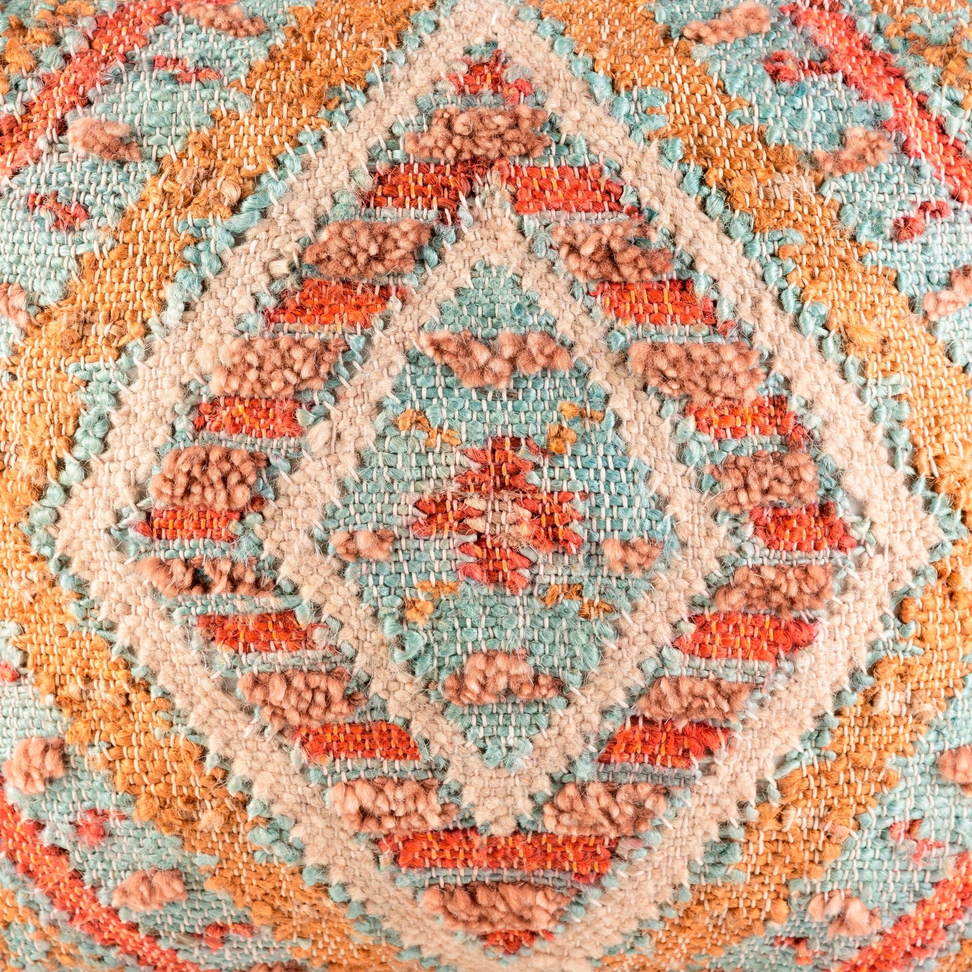 Luanda - 34065 by Surya in aqua, light beige. Made from 70% jute, 20% wool, 10% cotton, 100% polybeads, 100% cotton in a eclectic & global style.