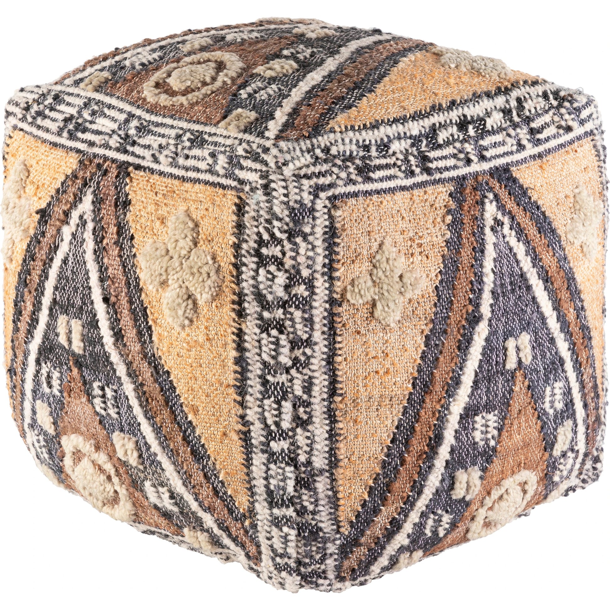 Luanda - 32109 by Surya in black, light beige. Made from 70% jute, 20% wool, 10% cotton, 100% polybeads, 100% cotton in a eclectic & global style.