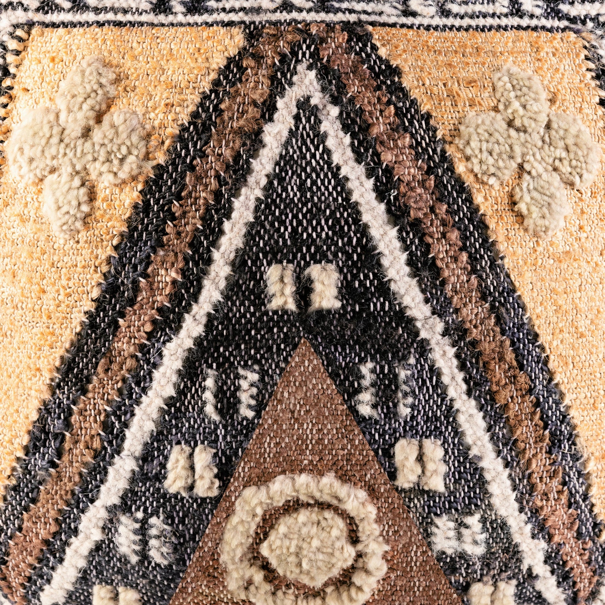 Luanda - 32109 by Surya in black, light beige. Made from 70% jute, 20% wool, 10% cotton, 100% polybeads, 100% cotton in a eclectic & global style.