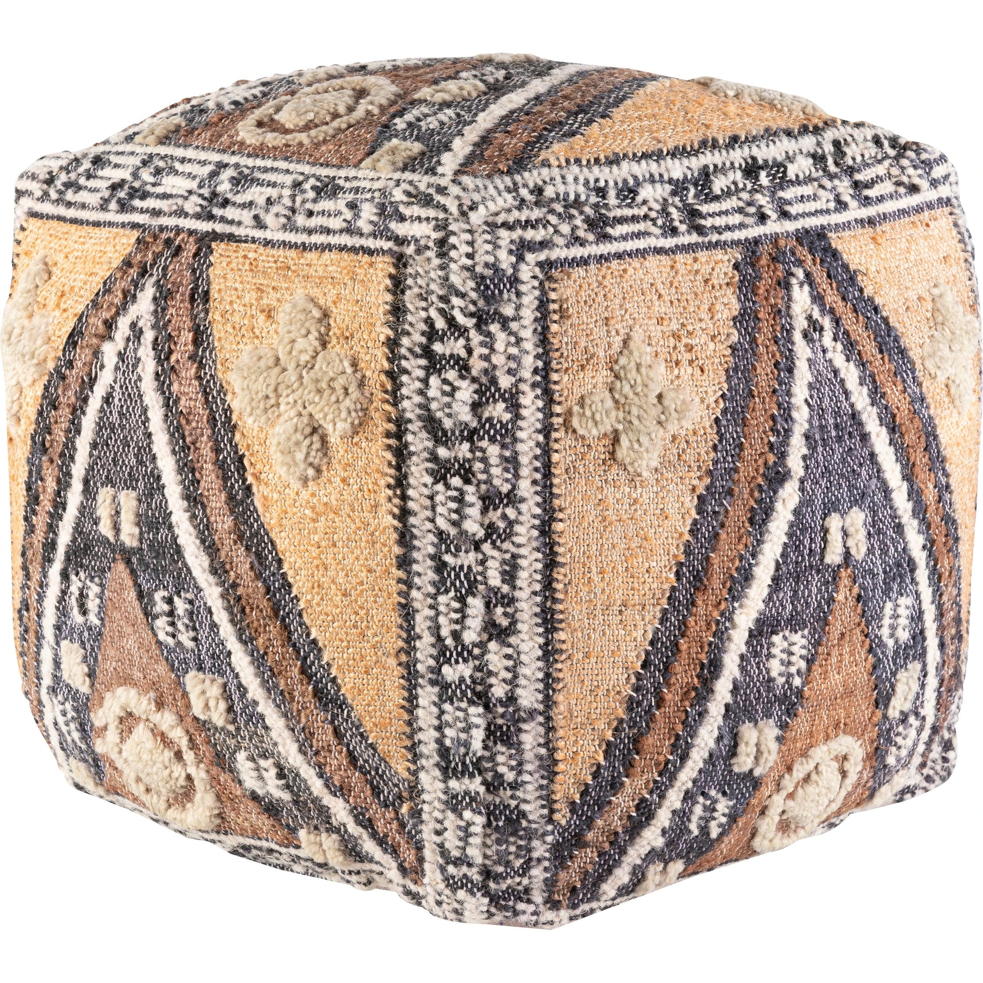 Luanda - 32109 by Surya in black, light beige. Made from 70% jute, 20% wool, 10% cotton, 100% polybeads, 100% cotton in a eclectic & global style.