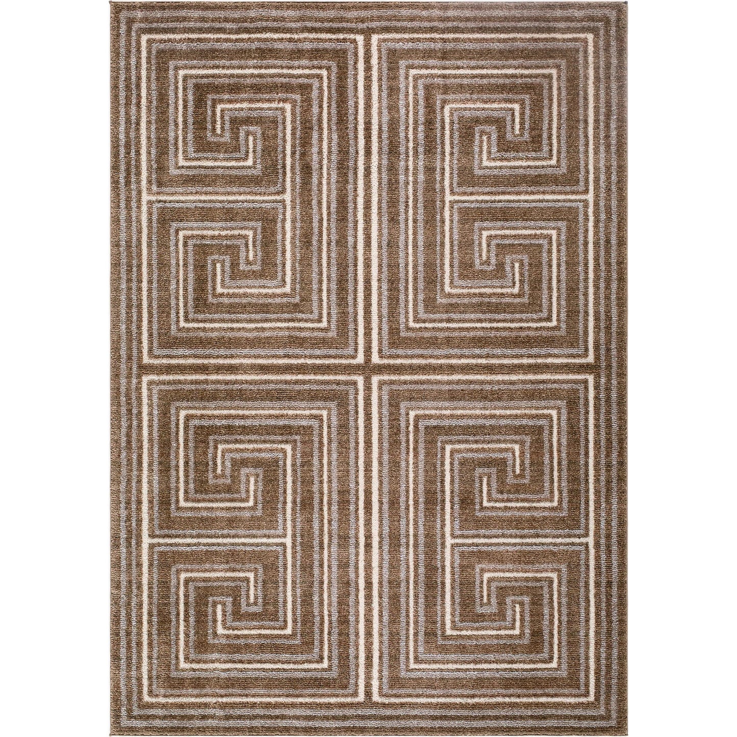001 SI-2529737,SI-2529738,SI-2529739 | Primary Silo | La Luna LUU-2311 Rug by Livabliss in dark brown, taupe, light gray. Made from polypropylene, polyester in a unique style.