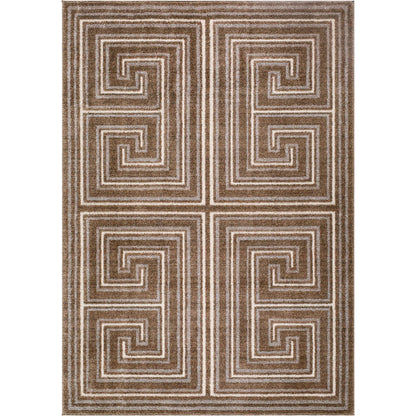 La Luna LUU-2311 Rug by Livabliss in dark brown, taupe, light gray. Made from polypropylene, polyester in a unique style.