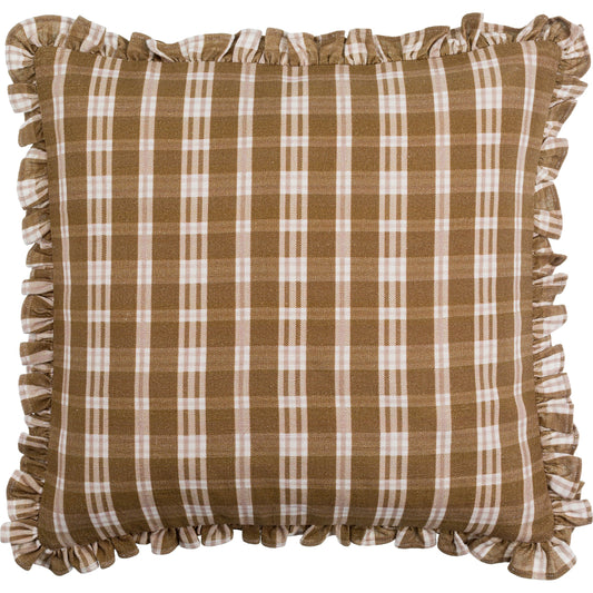 Louisville Pillow - 497690 by Surya in taupe, off-white. Made from front: 100% cotton, back: 100% cotton in a cottage & farmhouse style.