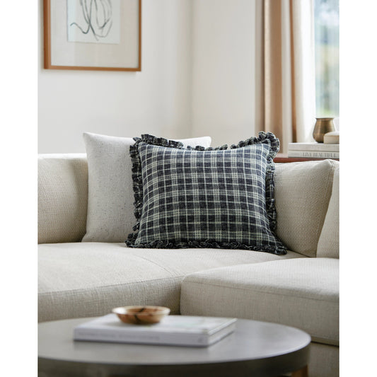 Louisville Pillow - 497700 by Surya in black. Made from front: 100% cotton, back: 100% cotton in a cottage & farmhouse style.