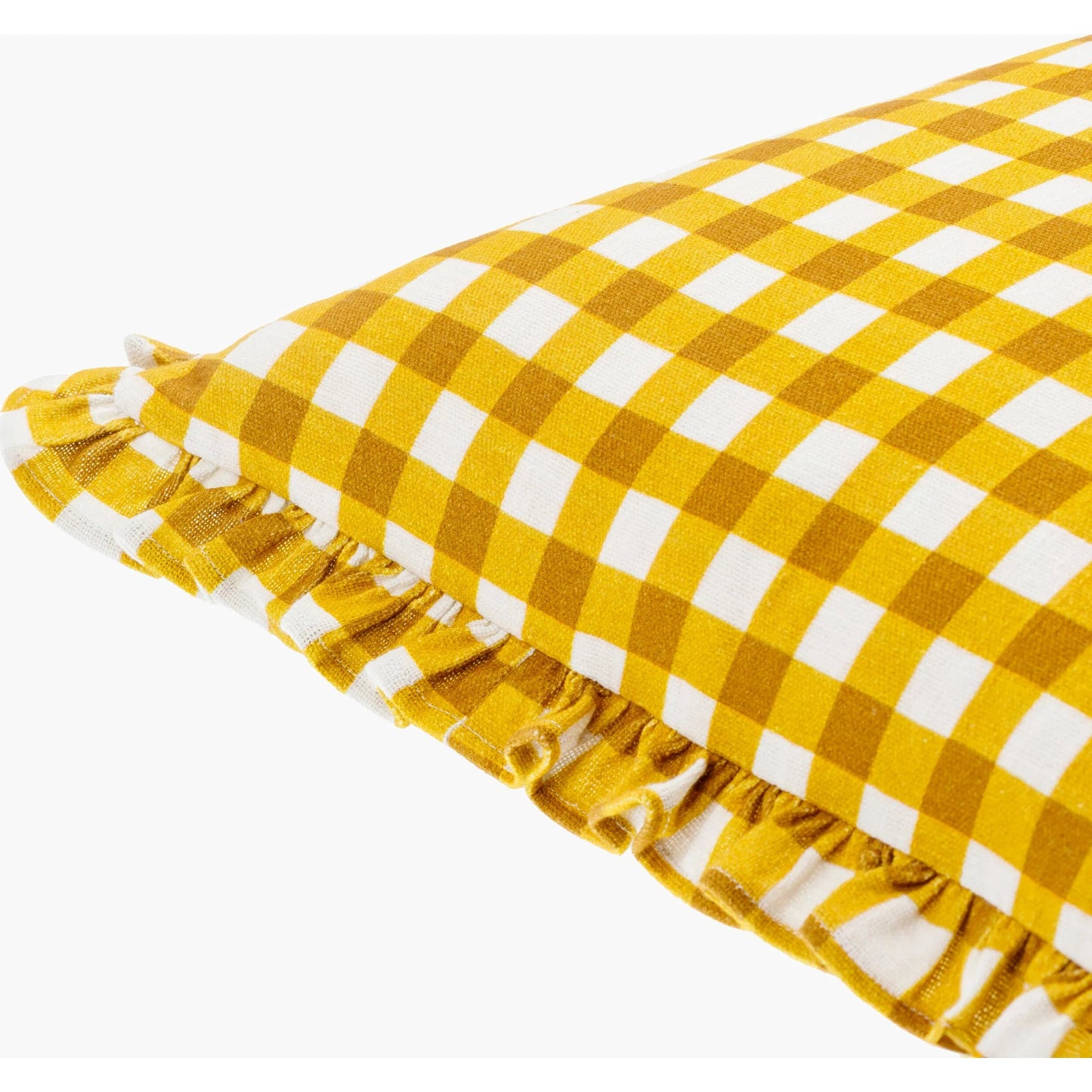 002 SI-2132215,SI-2132216,SI-2132218,SI-2132219,SI-2132221,SI-2132222 | Closeup | Louisville Pillow - 497705 by Livabliss in medium brown, white. Made from front: 100% cotton, back: 100% cotton in a cottage & farmhouse style.