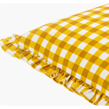 Louisville Pillow - 497705 by Livabliss in medium brown, white. Made from front: 100% cotton, back: 100% cotton in a cottage & farmhouse style.