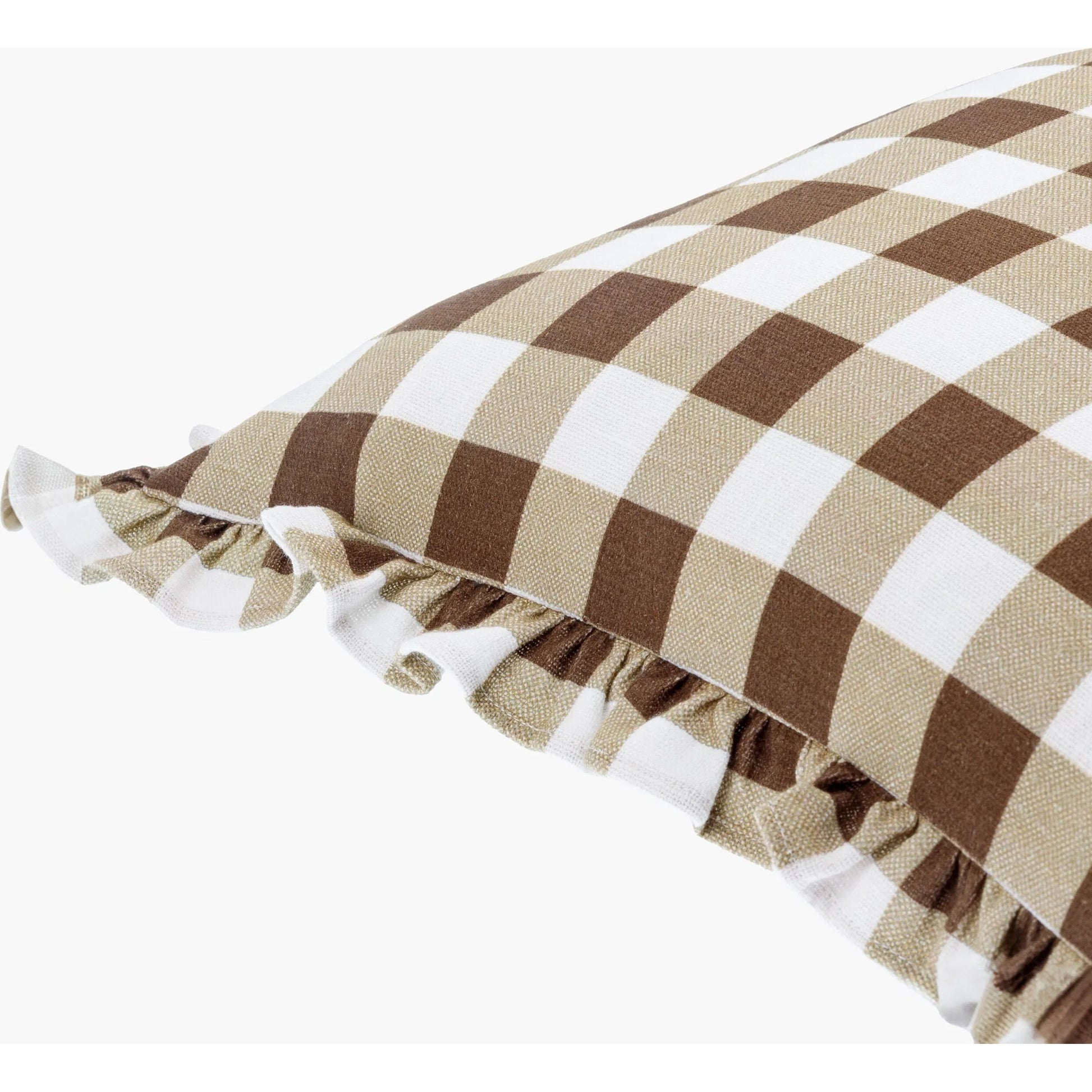 Louisville Pillow - 497710 by Livabliss in olive, white. Made from front: 100% cotton, back: 100% cotton in a cottage & farmhouse style.