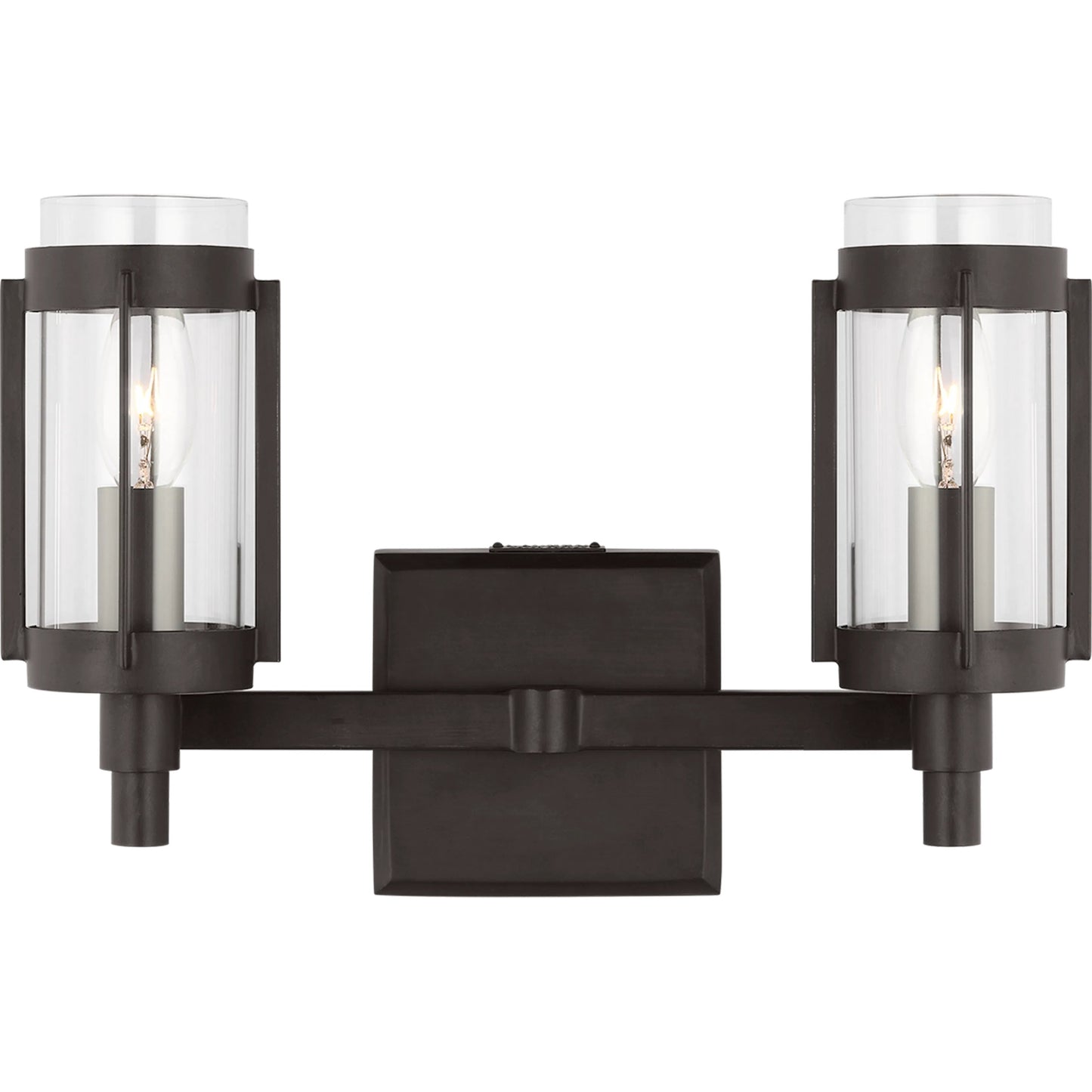 001 SI-2235278 | Primary Silo | Flynn 2 - Light Vanity by Visual Comfort & Co. in aged iron. Made from unique in a cottage & farmhouse style.