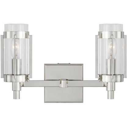 Flynn 2 - Light Vanity by Visual Comfort & Co. in aged iron. Made from unique in a cottage & farmhouse style.