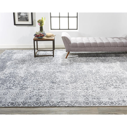 Mckinnon Transitional Rug - 6882F by Feizy in gray, silver, blue. Made from viscose in a unique style.
