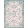 Aqua, Coral, Ivory, Teal, Blush / 2' x 2'11"