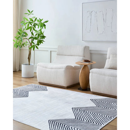Lavable Rug - 500642 by Livabliss in off-white. Made from polyester in a unique style.