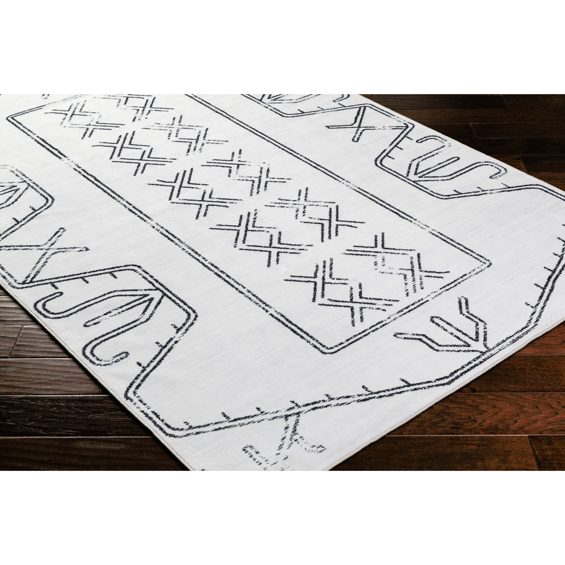 Lavable Rug - 500651 by Livabliss in powder blue, charcoal, ivory. Made from face: 100% polyester in a unique style.