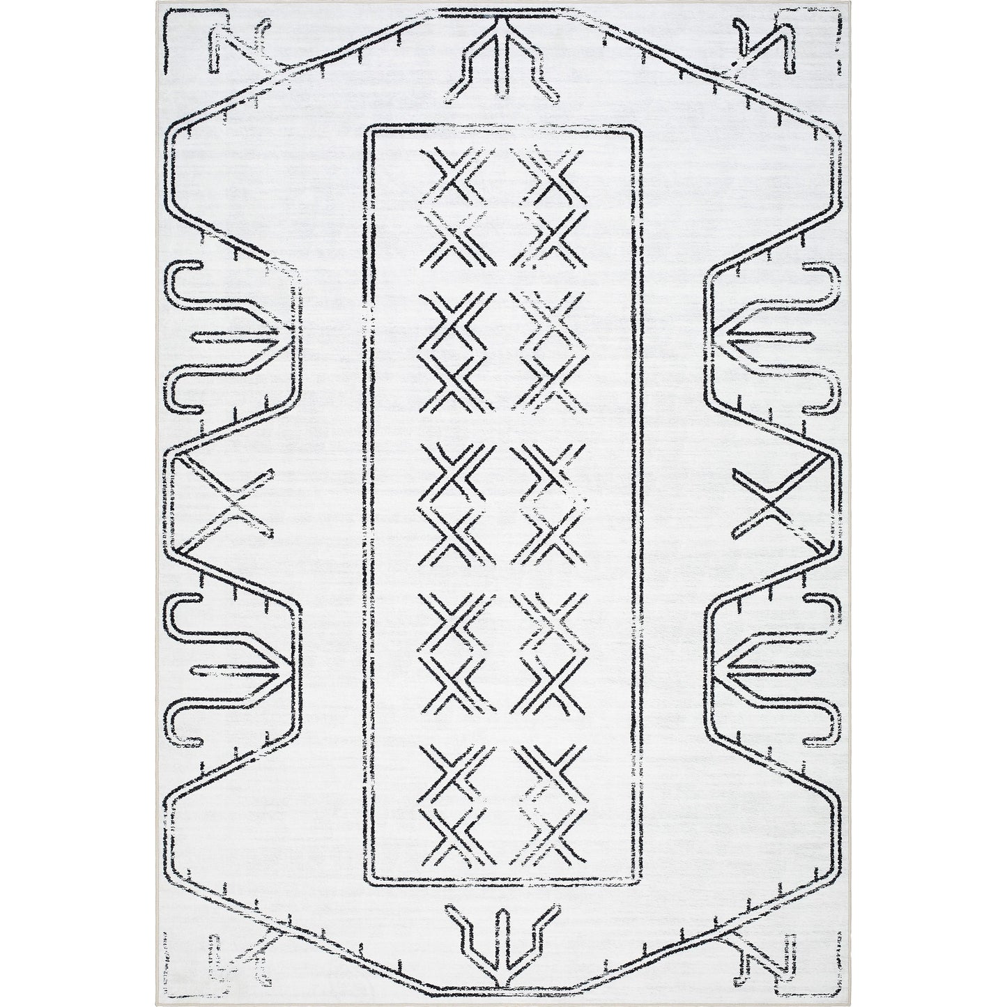 001 SI-2054096,SI-2054097,SI-2054098,SI-2054099,SI-2054100,SI-2054101 | Additional Silo | Lavable Rug - 500651 by Livabliss in off-white. Made from face: 100% polyester in a unique style.