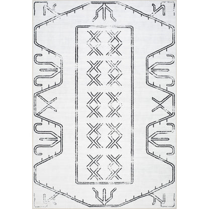 Lavable Rug - 500651 by Livabliss in off-white. Made from face: 100% polyester in a unique style.