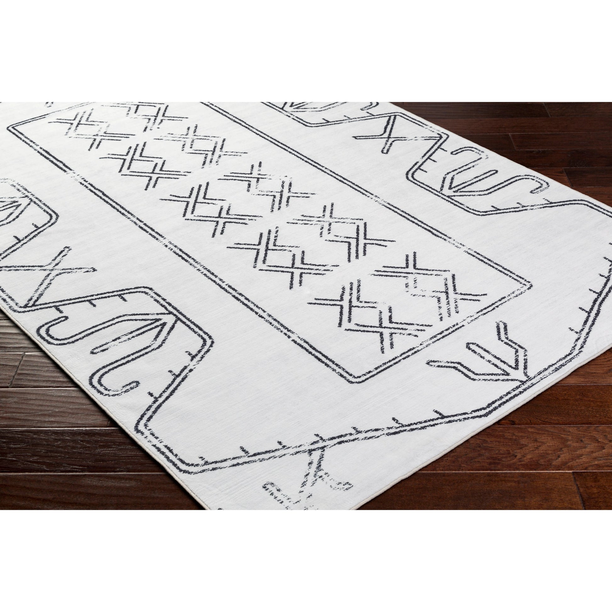 Lavable Rug - 500651 by Livabliss in off-white. Made from face: 100% polyester in a unique style.