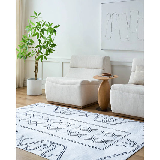 Lavable Rug - 500651 by Livabliss in off-white. Made from face: 100% polyester in a unique style.