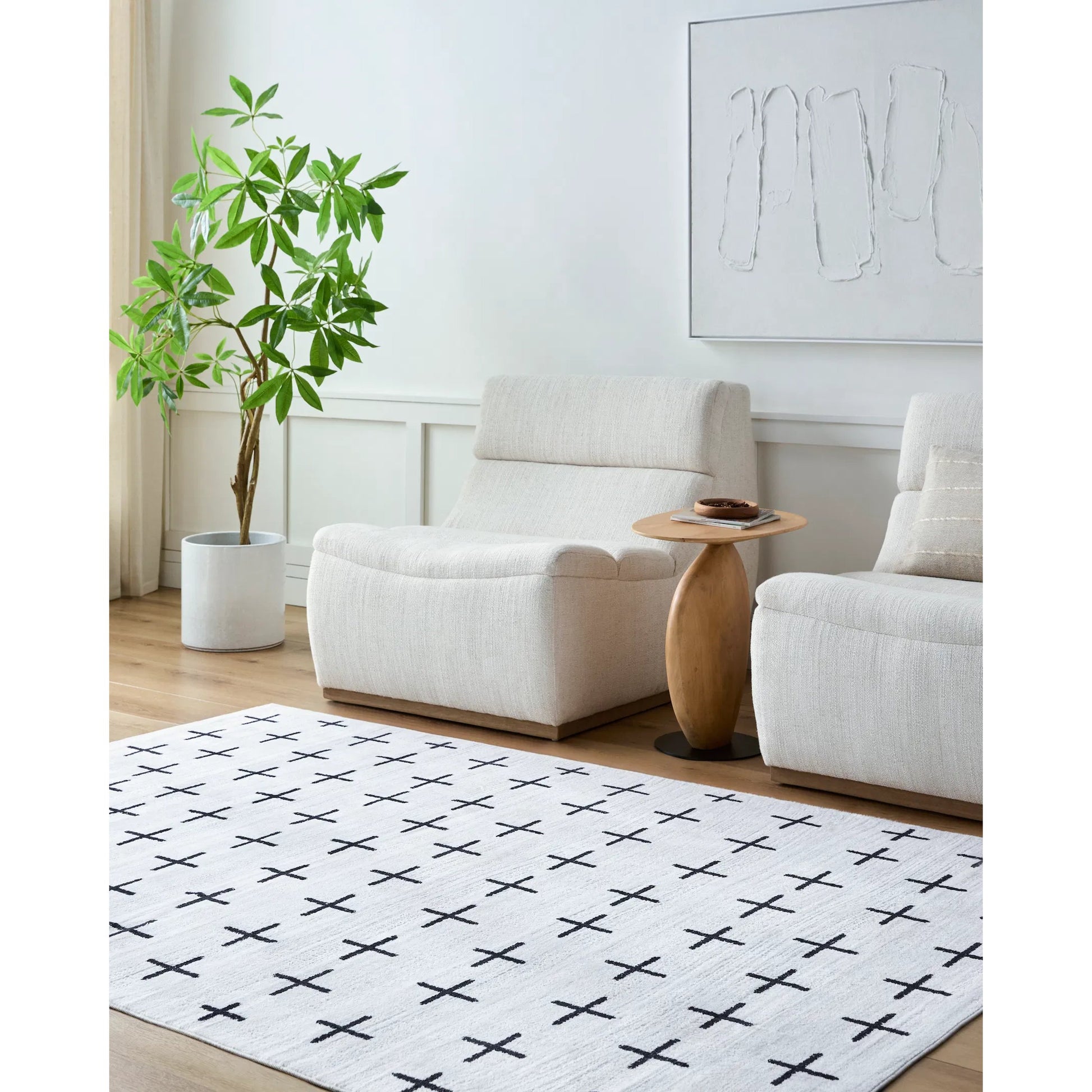 Lavable Rug - 500660 by Livabliss in off-white. Made from face: 100% polyester in a unique style.