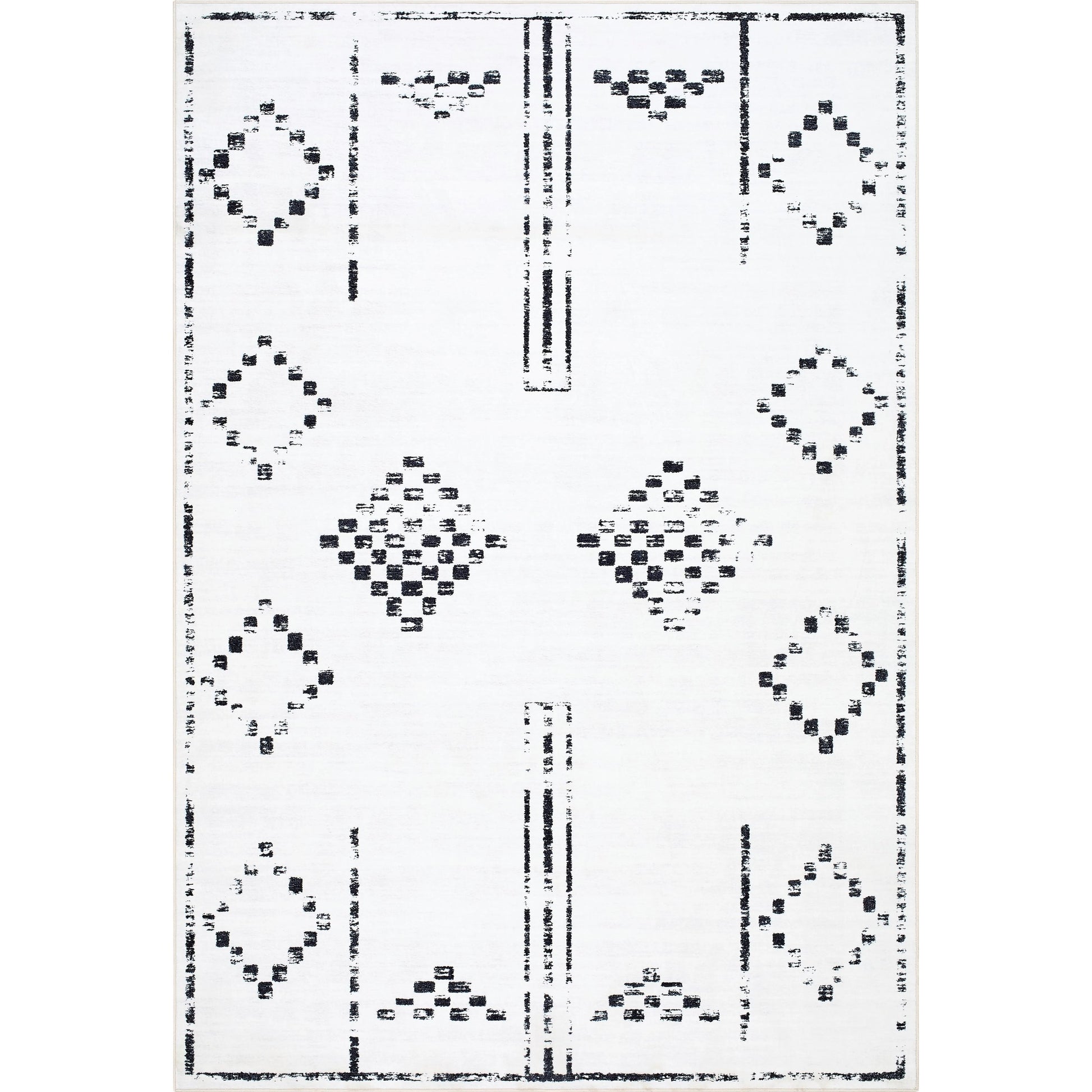 Lavable Rug - 500669 by Livabliss in ivory, charcoal. Made from polyester in a unique style.