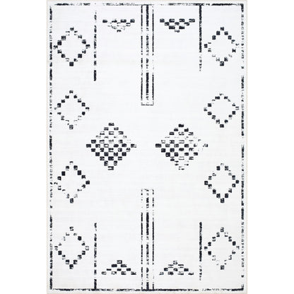 Lavable Rug - 500669 by Livabliss in ivory, charcoal. Made from polyester in a unique style.