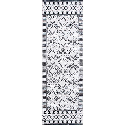 Lavable Rug - 500687 by Livabliss in off-white, nickel, black. Made from face: 100% polyester in a unique style.