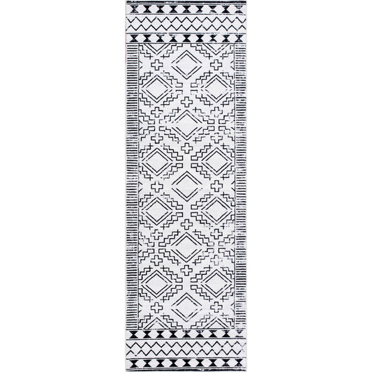 Lavable Rug - 500687 by Livabliss in off-white, nickel, black. Made from face: 100% polyester in a unique style.