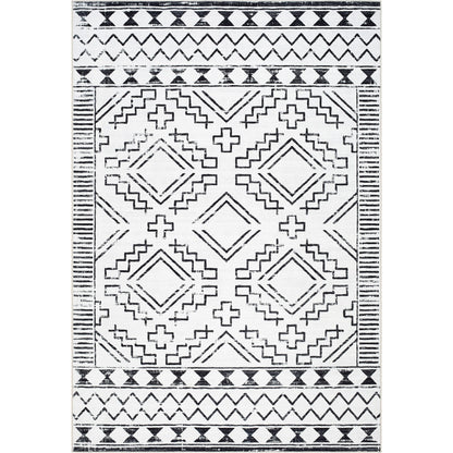 Lavable Rug - 500687 by Livabliss in off-white, nickel, black. Made from face: 100% polyester in a unique style.