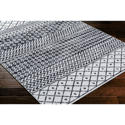 Lavable Rug - 500705 by Livabliss in white, nickel, onyx, light silver, metallic - silver, slate. Made from polyester in a unique style.