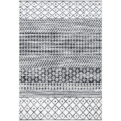 Lavable Rug - 500705 by Livabliss in white, nickel, onyx, light silver, metallic - silver, slate. Made from polyester in a unique style.