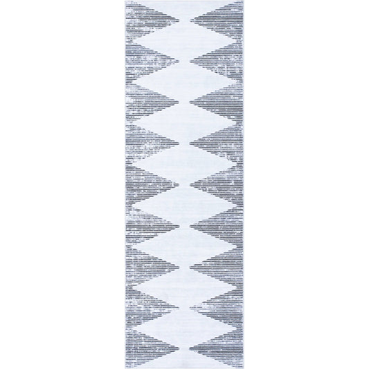 Lavable Rug - 500714 by Livabliss in slate gray, snow white, charcoal. Made from face: 100% polyester in a unique style.