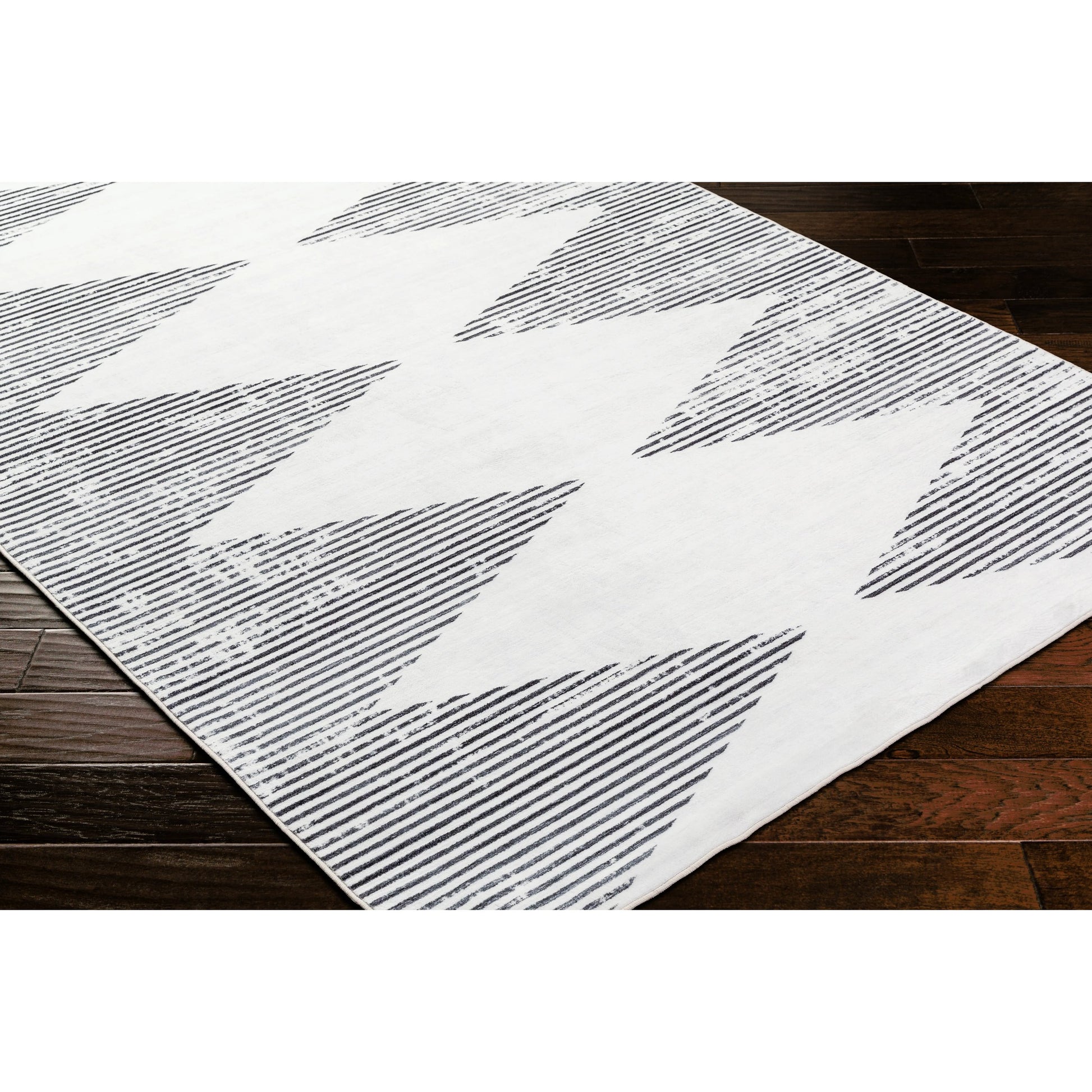 Lavable Rug - 500714 by Livabliss in slate gray, snow white, charcoal. Made from face: 100% polyester in a unique style.