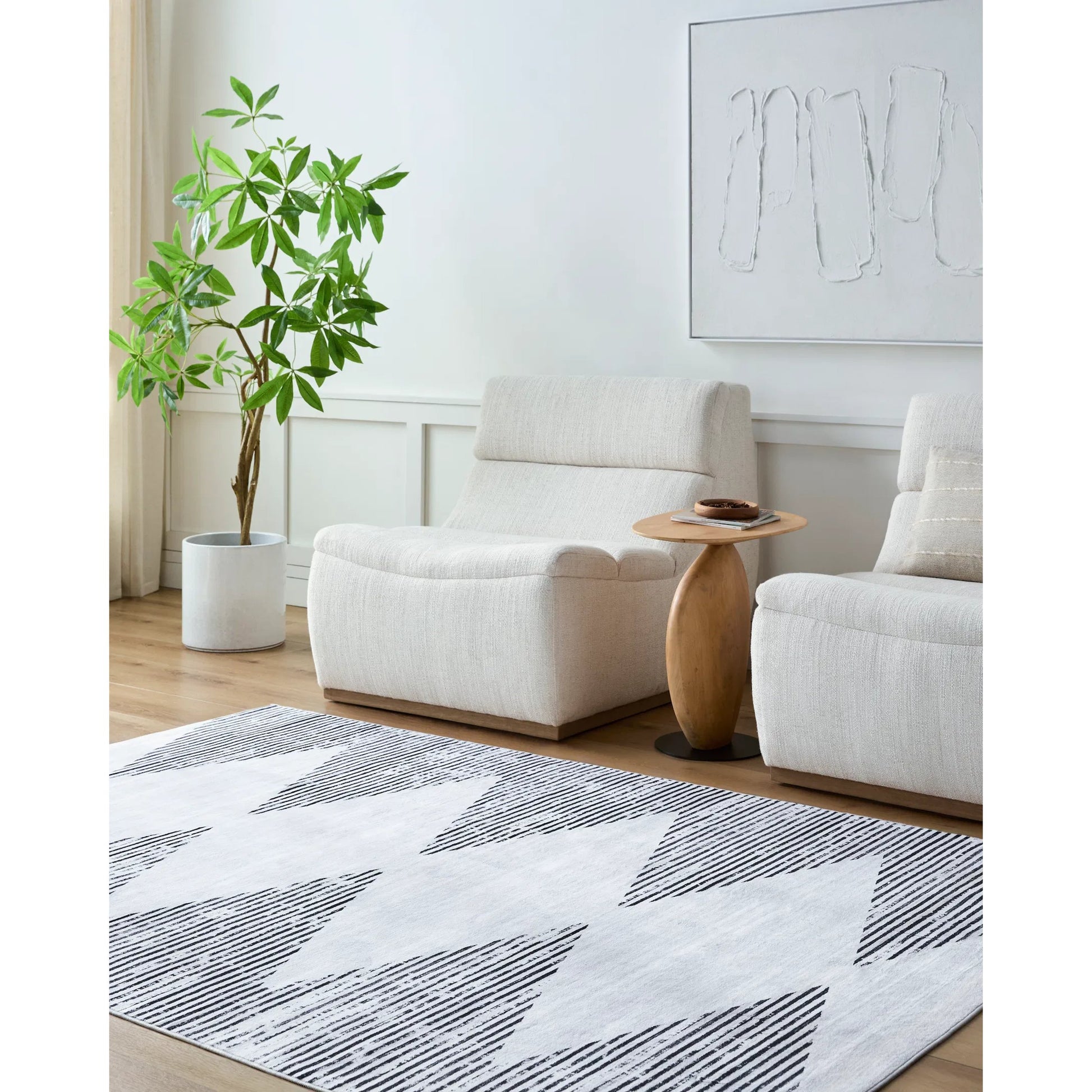 Lavable Rug - 500714 by Livabliss in ivory, old lavender. Made from face: 100% polyester in a unique style.