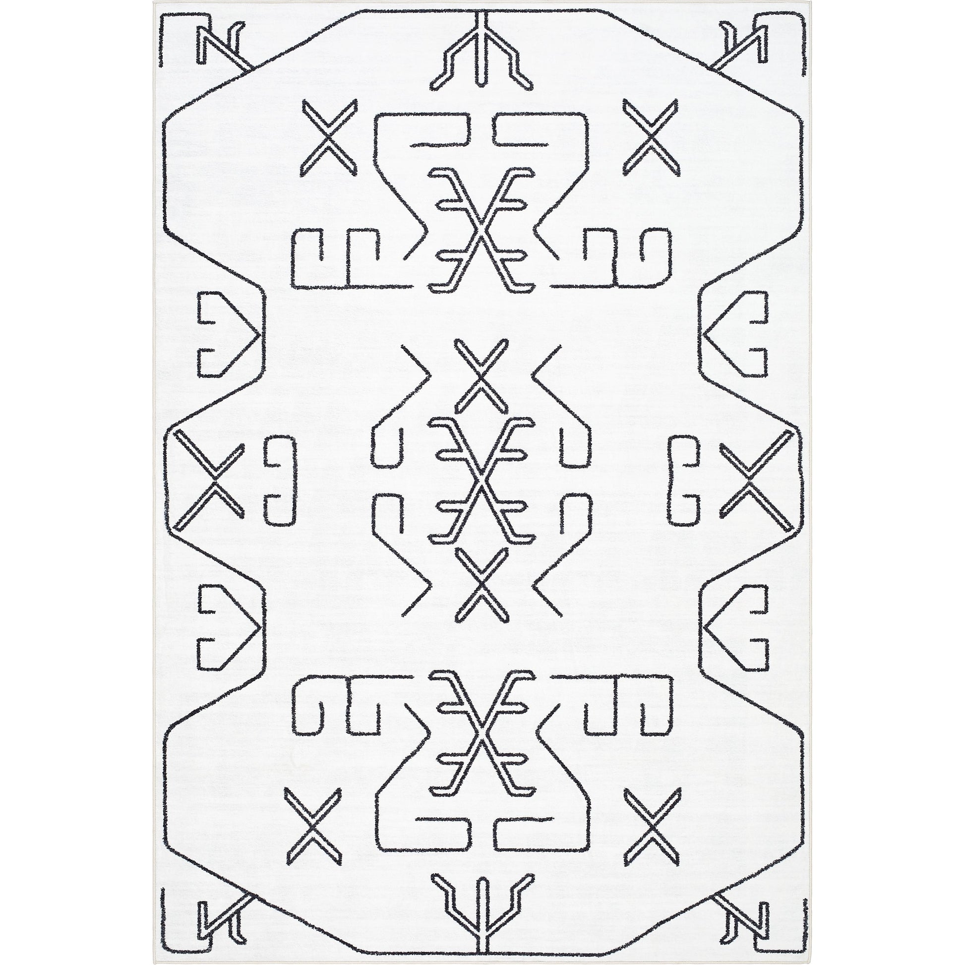 Lavable Rug - 500723 by Livabliss in ivory. Made from face: 100% polyester in a unique style.
