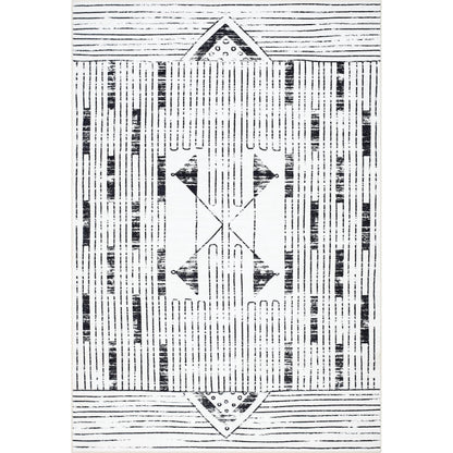 Lavable Rug - 500732 by Livabliss in white, light silver, nickel. Made from polyester in a unique style.